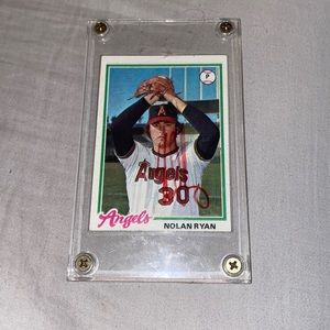 Nolan Ryan signed baseball card. Topps 1978 #400